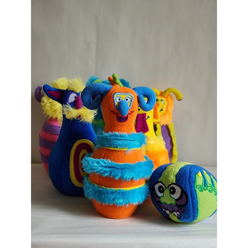 Melissa & Doug Monster Bowling Plush Game Set 6 Pins 1 Ball 2191 Multi Color